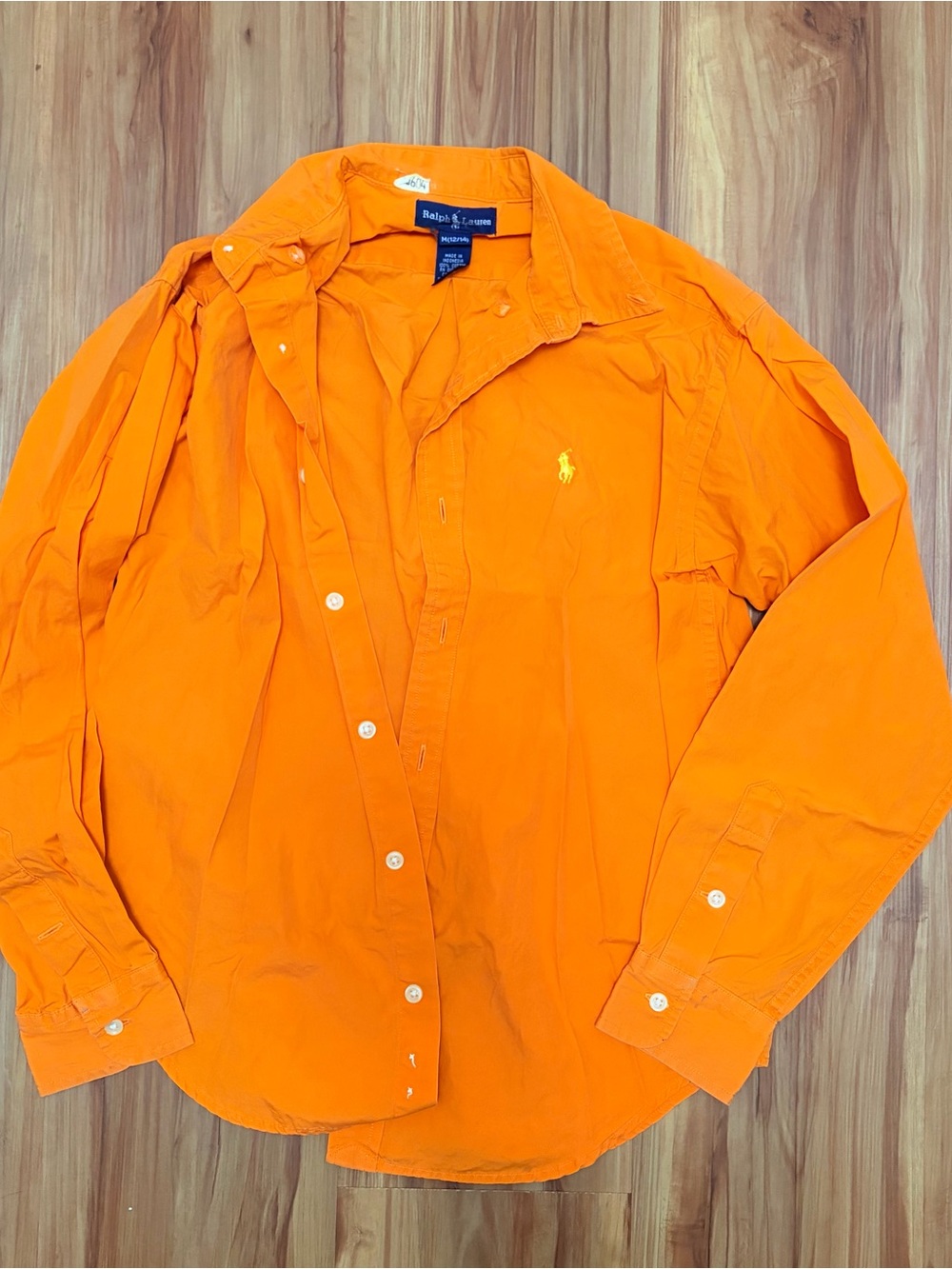 Ralph Lauren Boy’s Orange Button-Down Shirt size 14/16